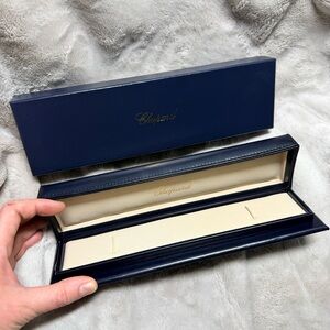 CHOPARD Watch/Bracelet Blue Box + Outer Box 10.40x3x1.40 inches